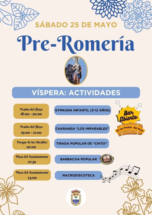 Pre-Romería en Valdemaqueda, sábado 25 de mayo. Romería, domingo 26 de mayo